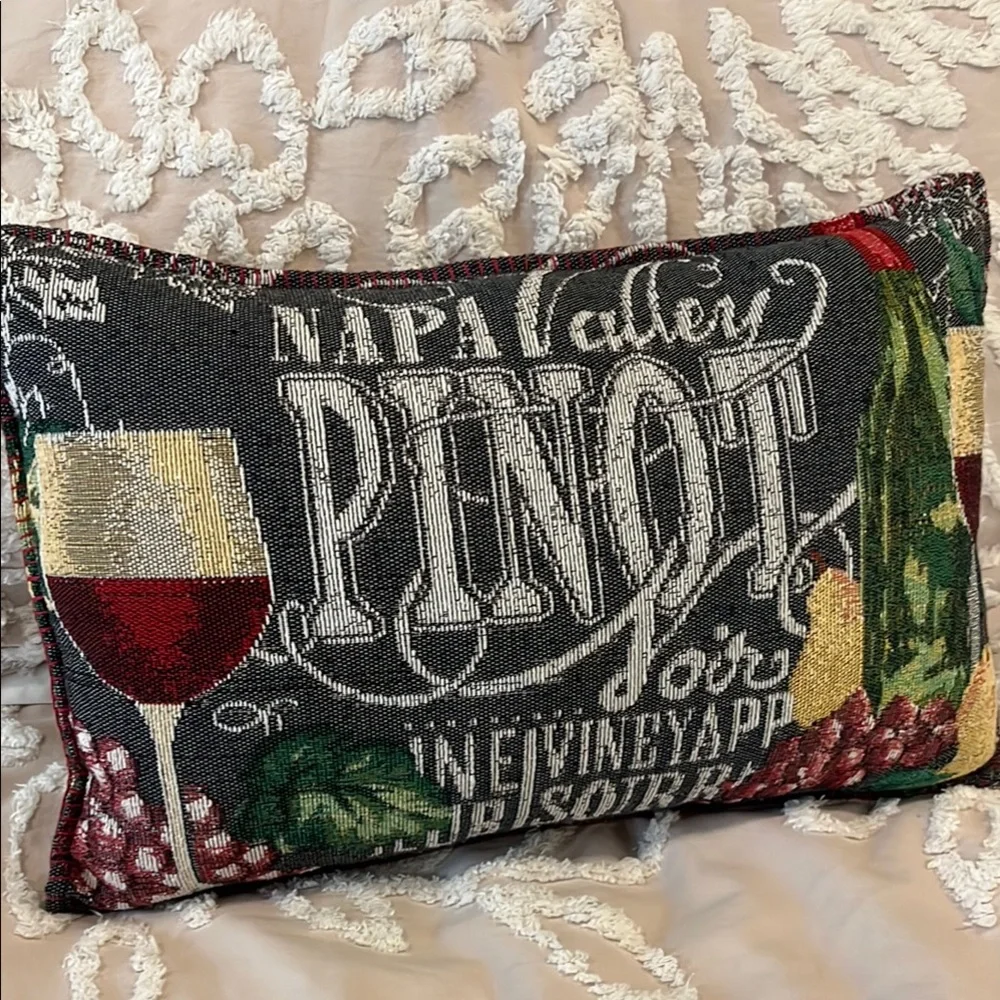 Napa Valley Pinot Noir Wine Inspired Decorative Pillow